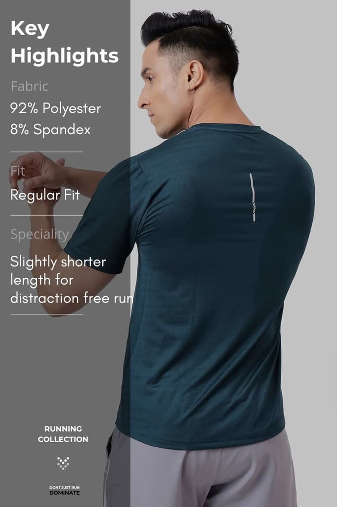 Ember Running T-shirt Bottle Green — photo 7