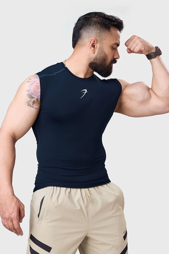 Compression Sleeveless Tank Navy — photo 5