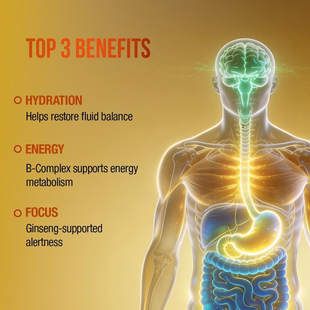 Electrolyte Boost Effervescent Tablets Energize & Replenish