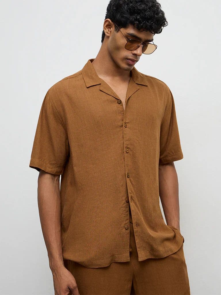 ETA Light Brown Relaxed-Fit Shirt — photo 2