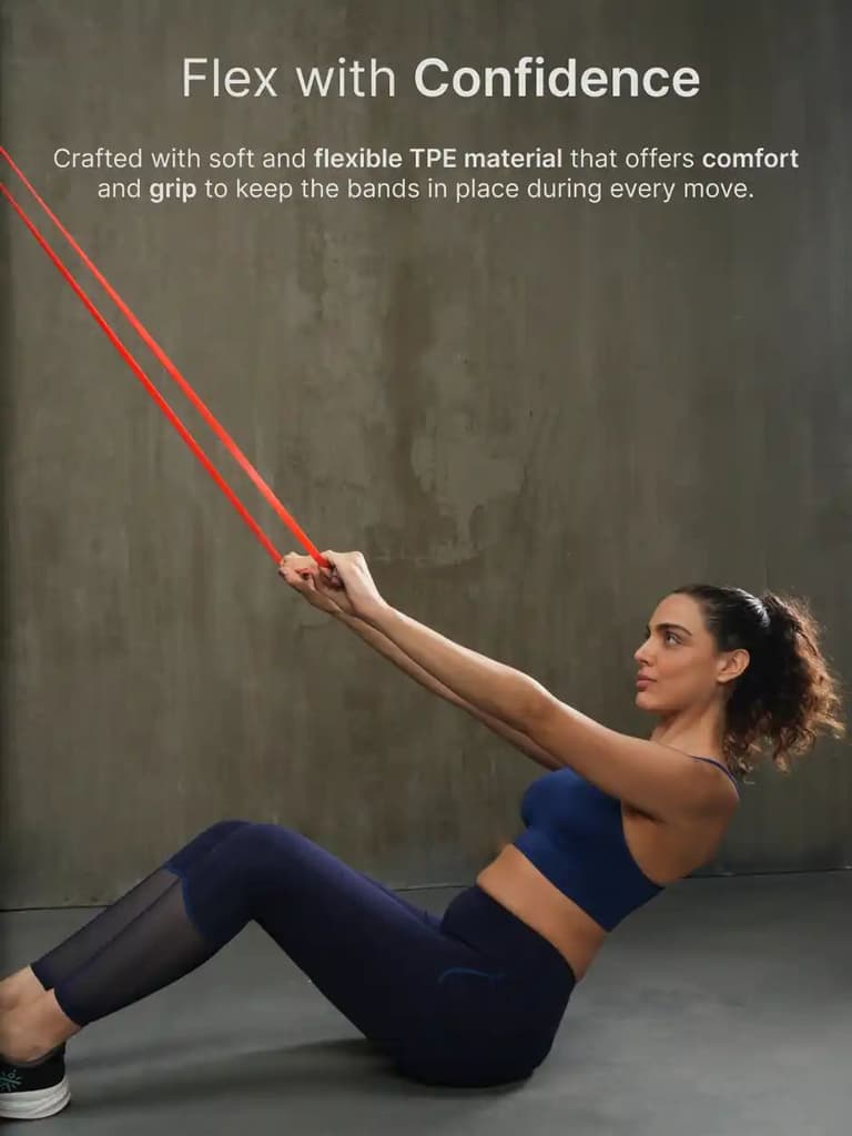 Cultfit Unisex Resistance Band for Stretching & Pull Ups | Red - 7-15 kg Resistance — photo 3