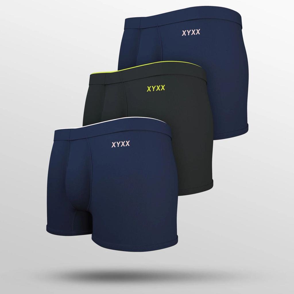 Uno Modal Trunks Pack of 3 (Blue, Grey)