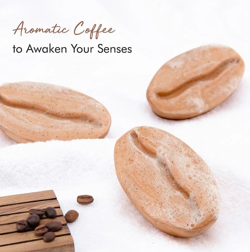 Exfoliating Coffee Bathing Soap for Tan Removal - 75g - Natural & 100% Vegan