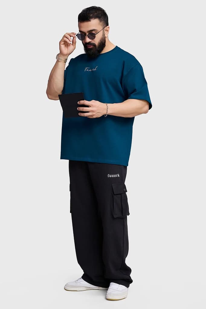 Bold Oversized T-shirt Teal — photo 2