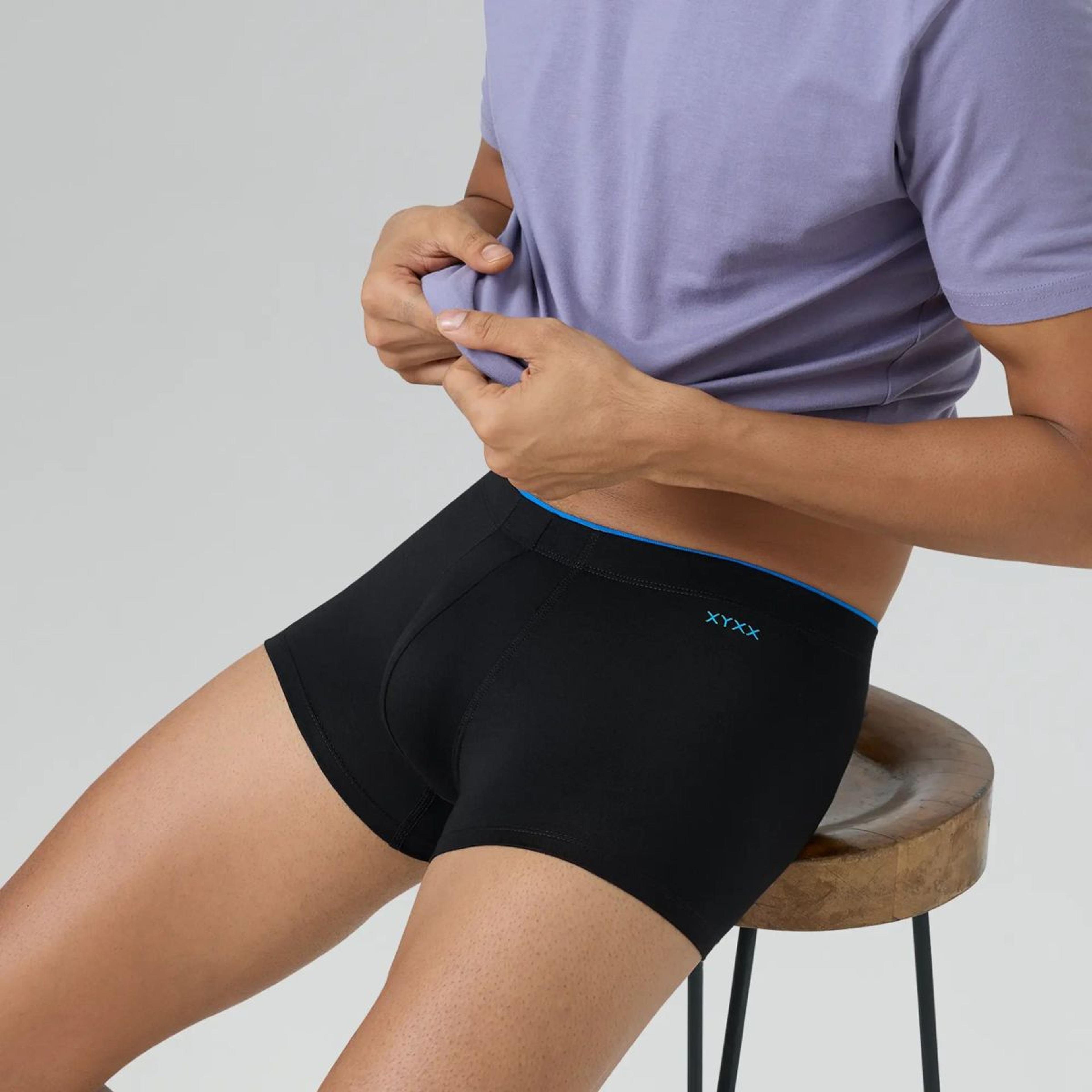 Super Combed Cotton-Modal Trunks - Black Knight