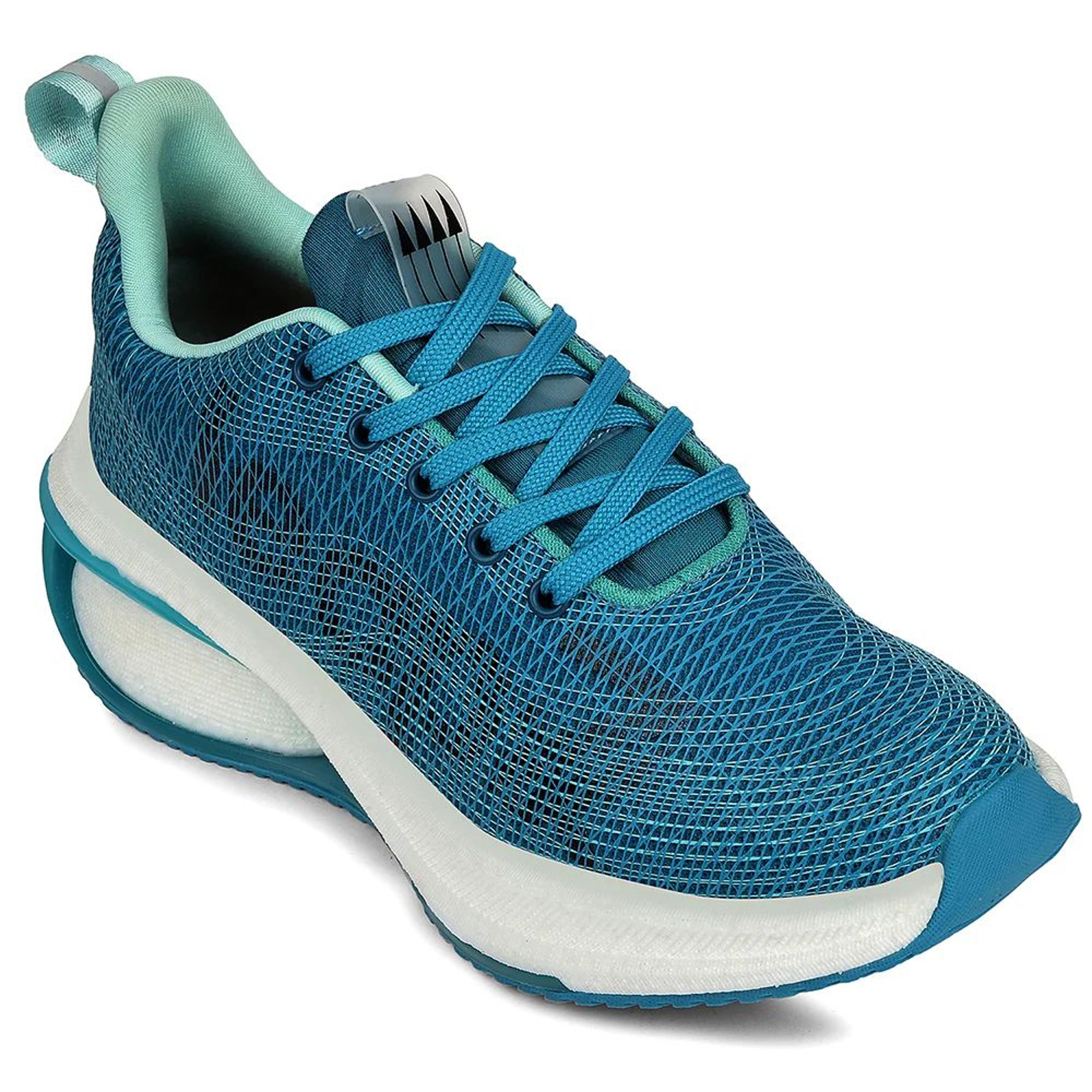 Leap7x Teal Blue Sports Lacing Running Shoes For Women ARMENIA-3 By Liberty