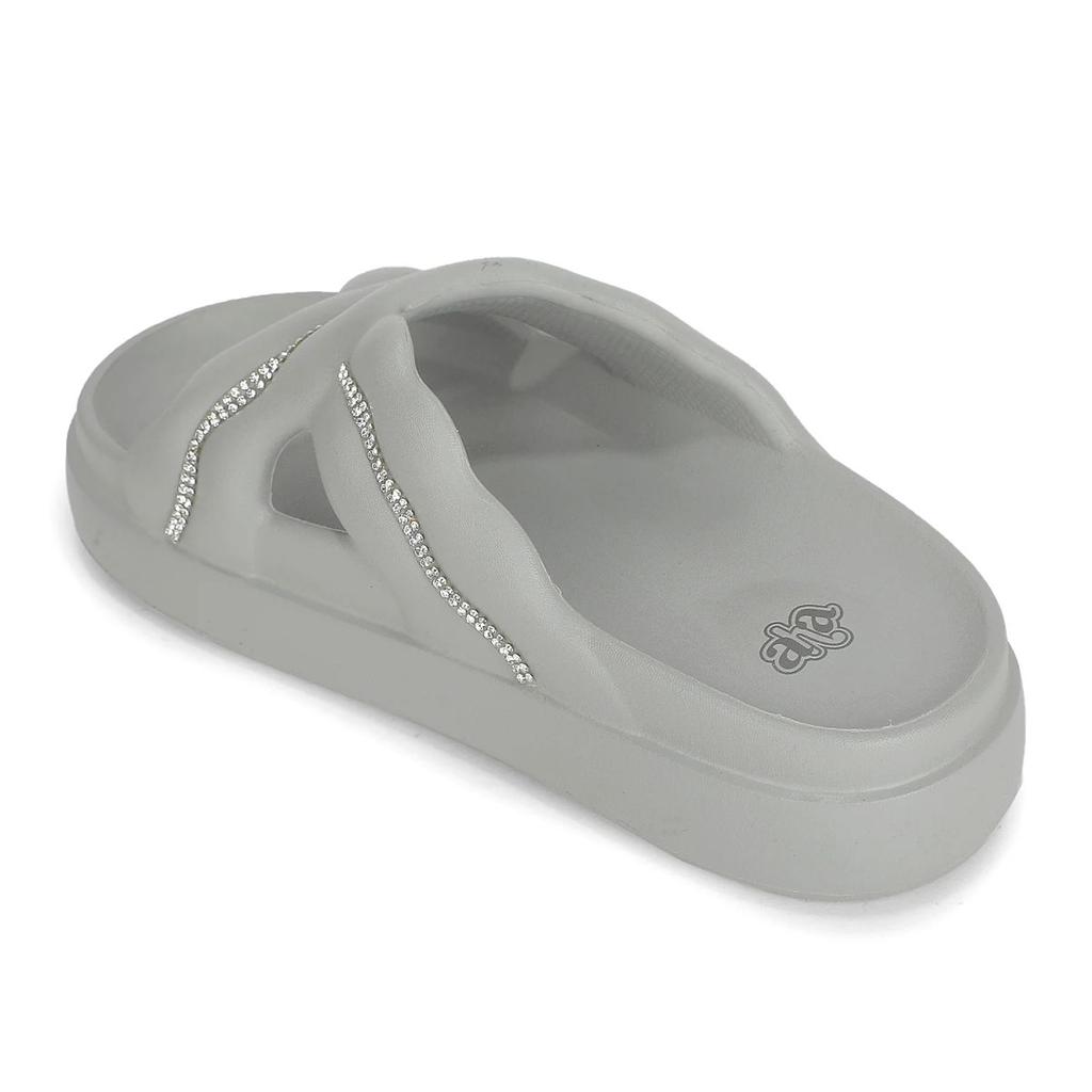 A-HA RESTWALK Light Grey casual slides for women by Liberty — photo 3