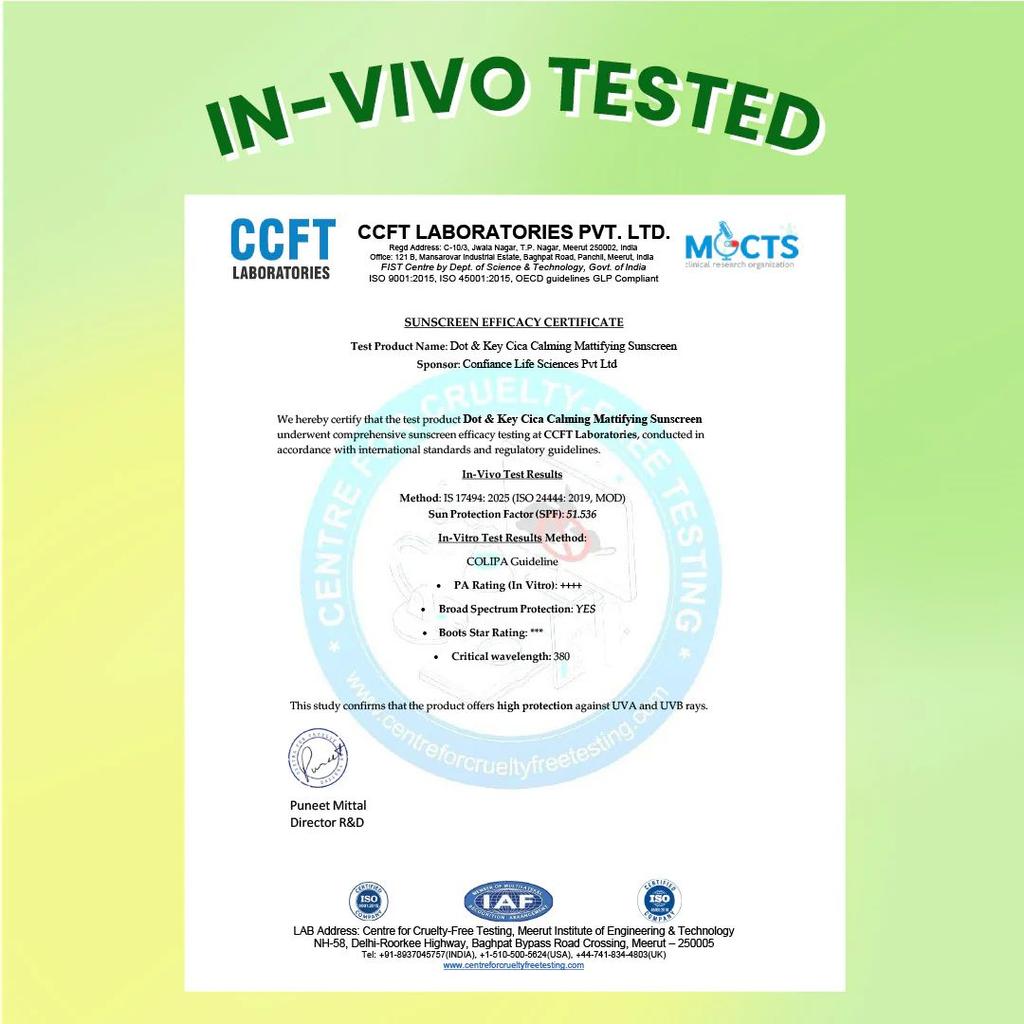 Cica + Niacinamide Sunscreen, In-Vivo Tested SPF 50+ PA++++ — photo 7