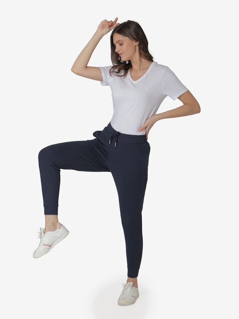 Joggers for Women in Navy | Cotton Athleisure Jogger Pants — photo 5