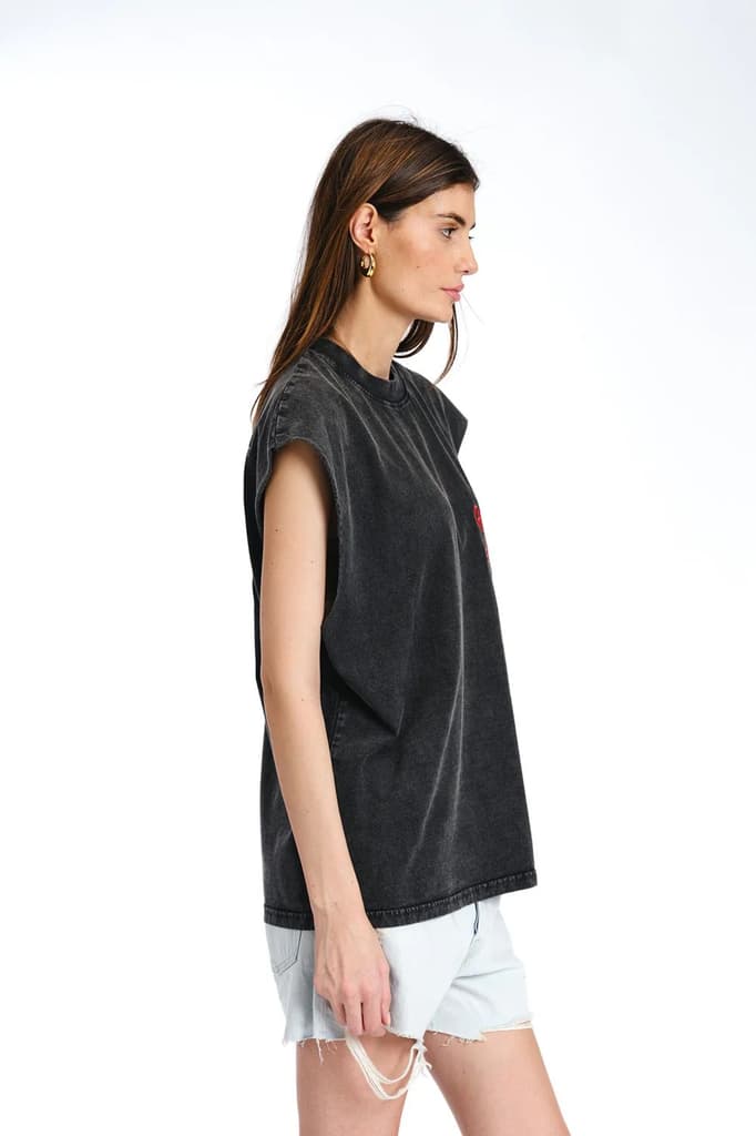 Black Guns N Roses Oversized Tank — photo 5