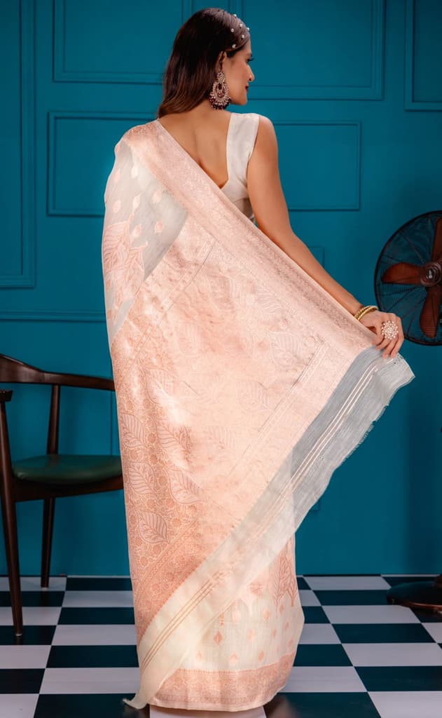 Mimosa Women's Woven Design Banarasi Style Art Silk Saree With Blouse Piece : SA00001766HWFREE — photo 6