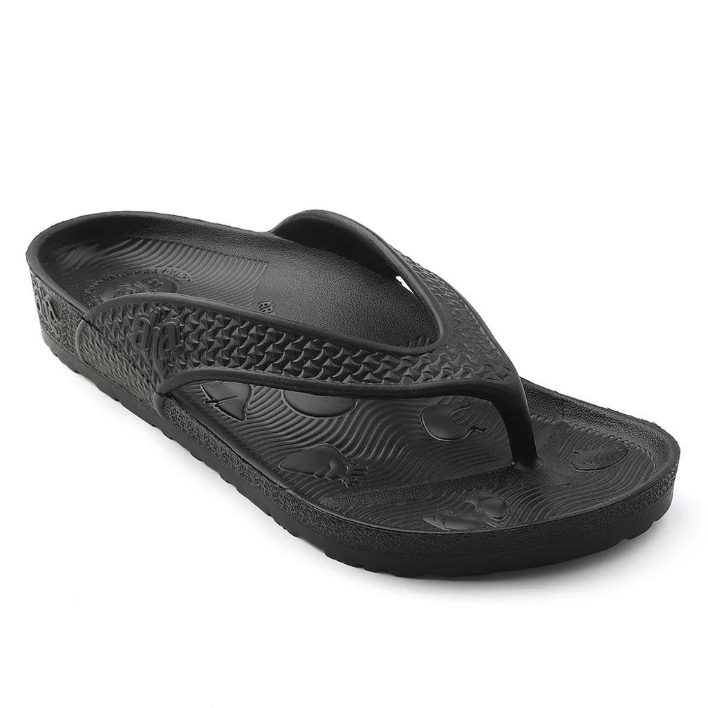 A-HA Black Casual Slipper For Men HAPPI-ME By Liberty