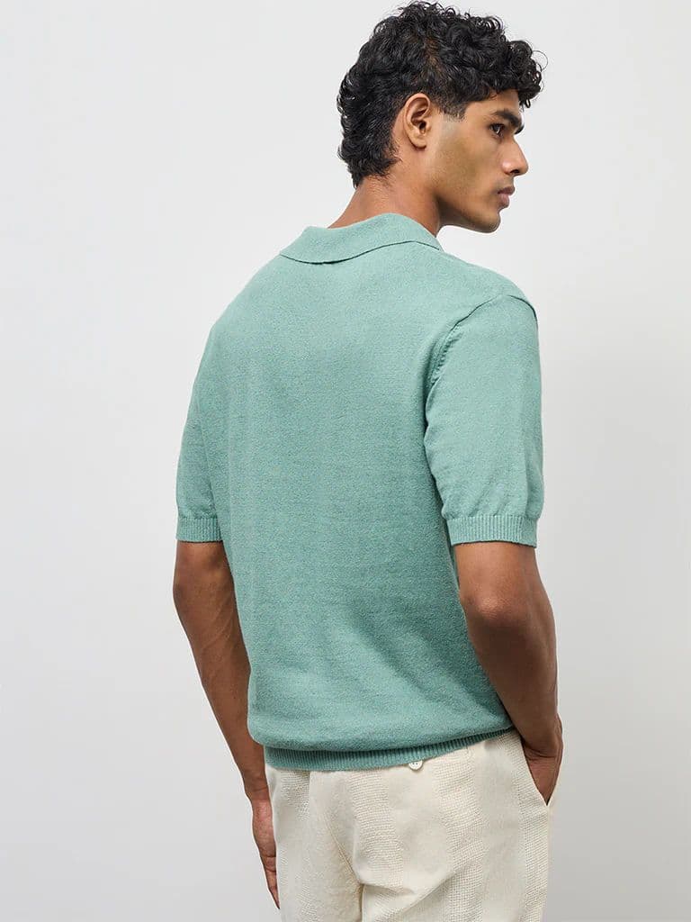 ETA Sage Relaxed-Fit Cotton-Blend Polo T-Shirt — photo 5