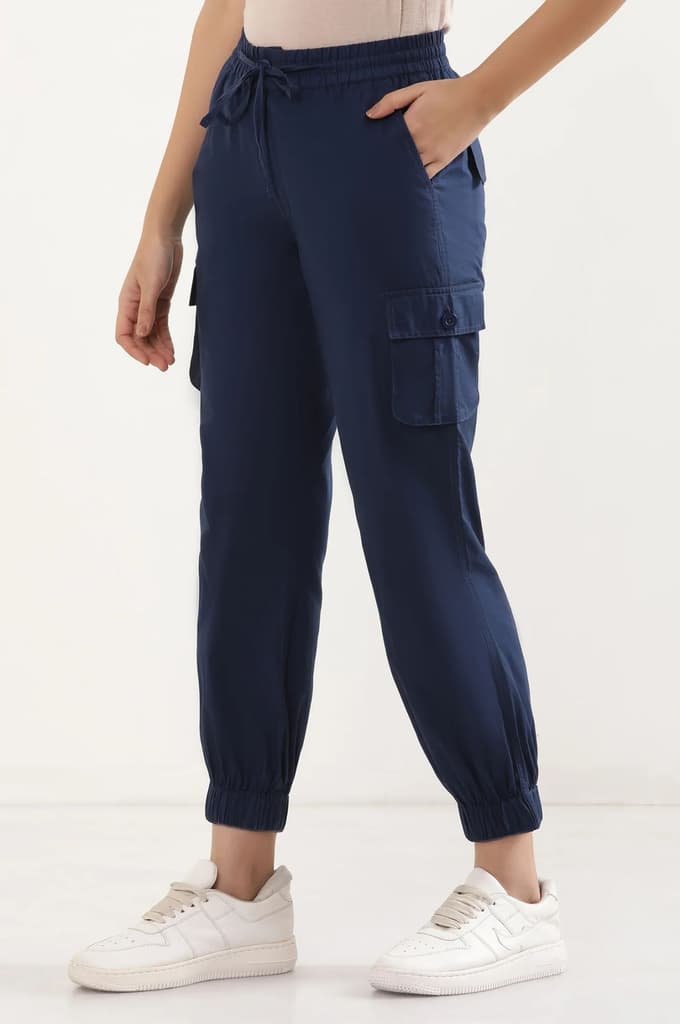Blue Six Pocket Cargo Paants — photo 3