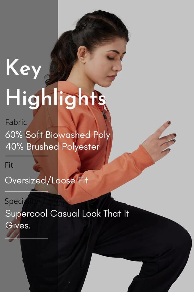 Signature Oversized Cropped Jacket Orange — photo 6