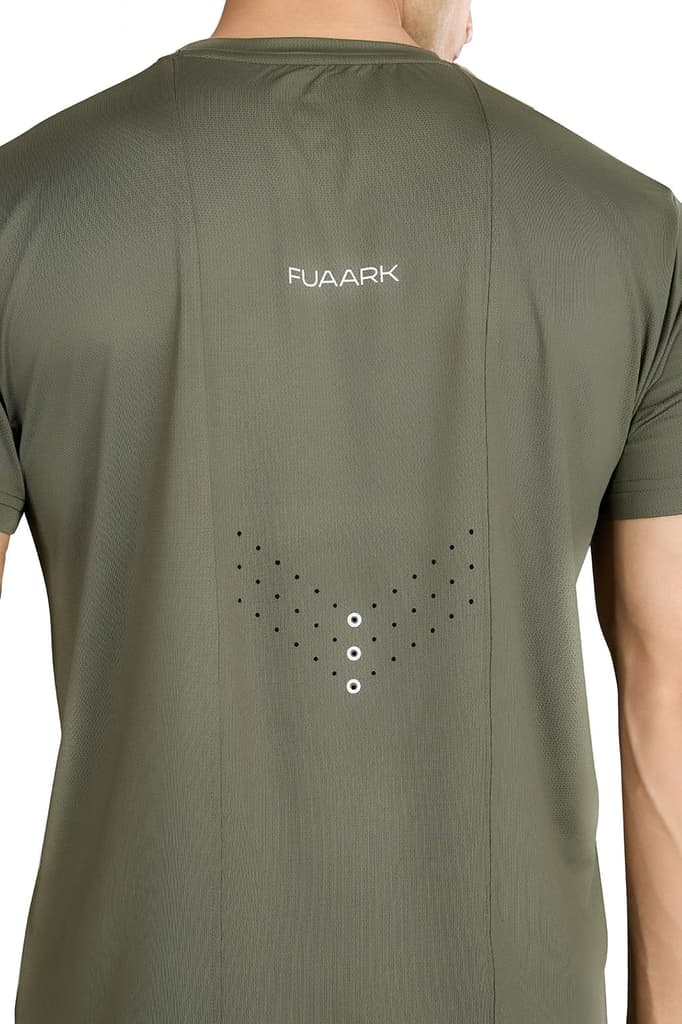 Laser Cut Running T-shirt Olive — photo 5