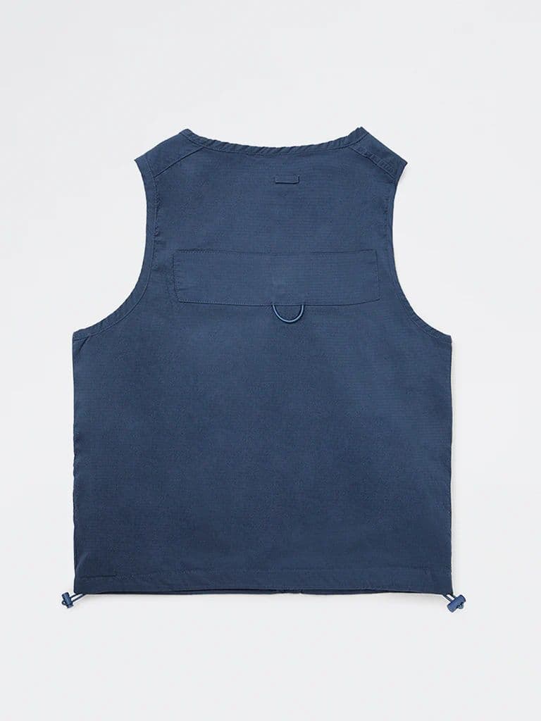 Y&F Kids Boys Navy Cotton-Blend Jacket — photo 4