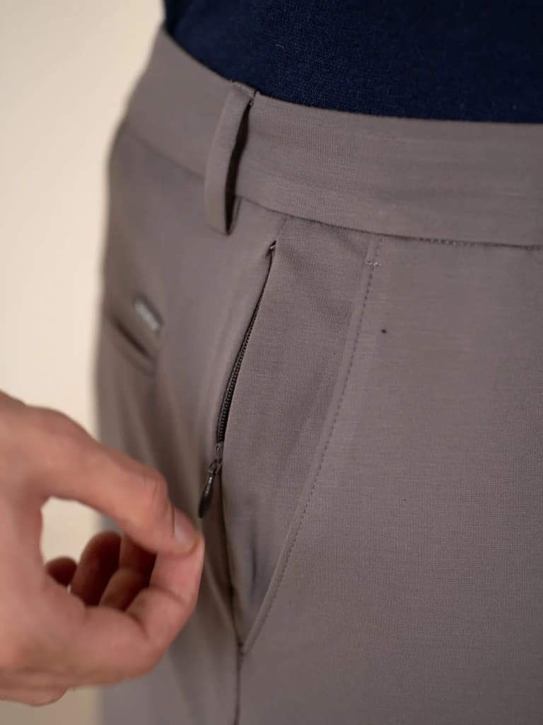 Malai Dark Grey Soft-touch Slim Fit Power Stretch Pants — photo 4