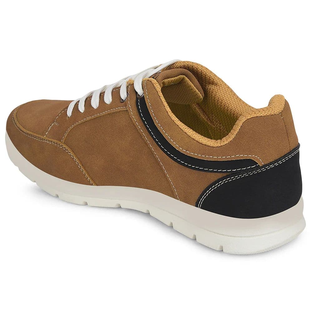 Leap7x Camel Casual Lacing Sneakers For Men FRINKS-1E By Liberty — photo 5