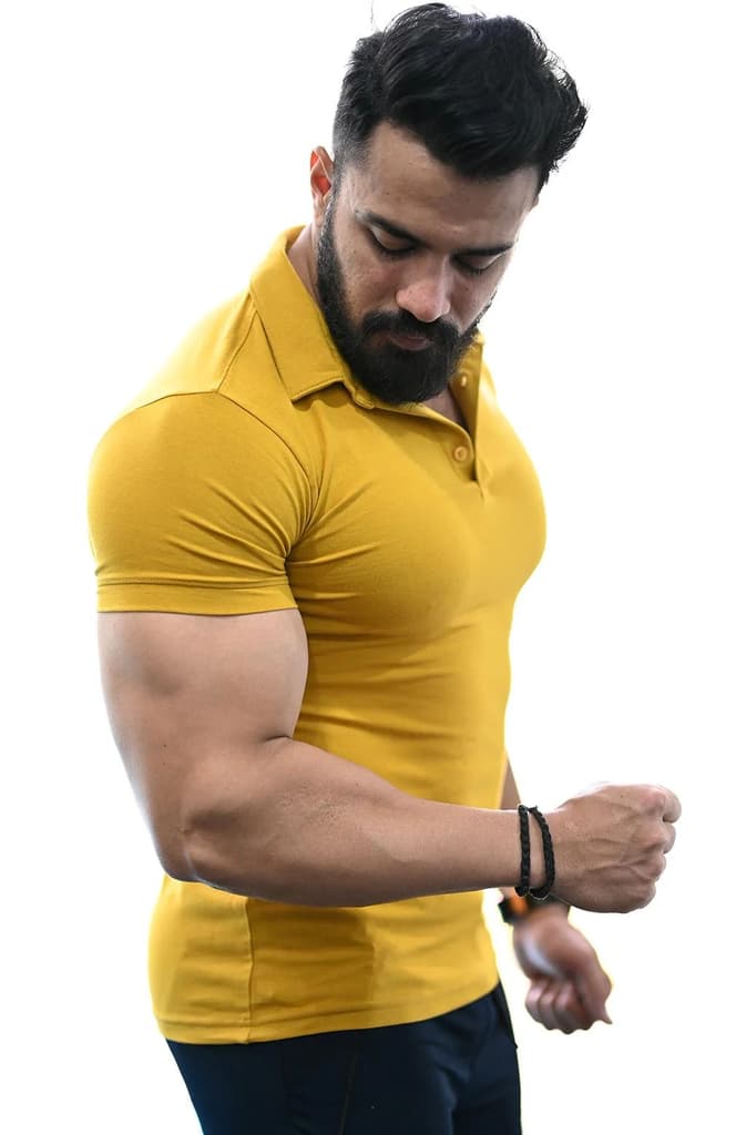 Polo T-shirt Mustard — photo 3