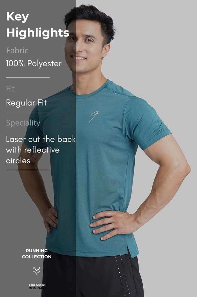 Laser Cut Running T-shirt Green — photo 9