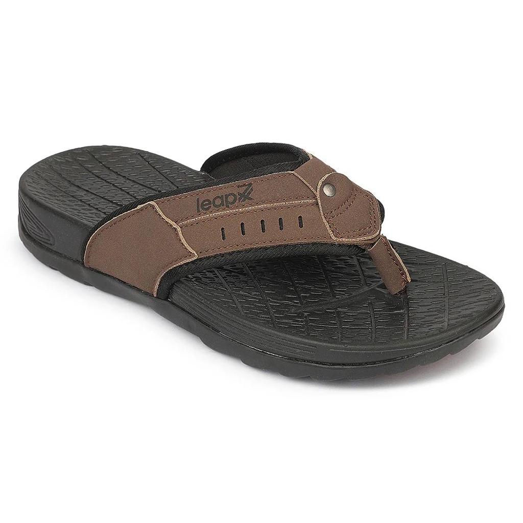 Leap7X VELOCITY-1 EVA Brown Casual Slippers for Men by Liberty