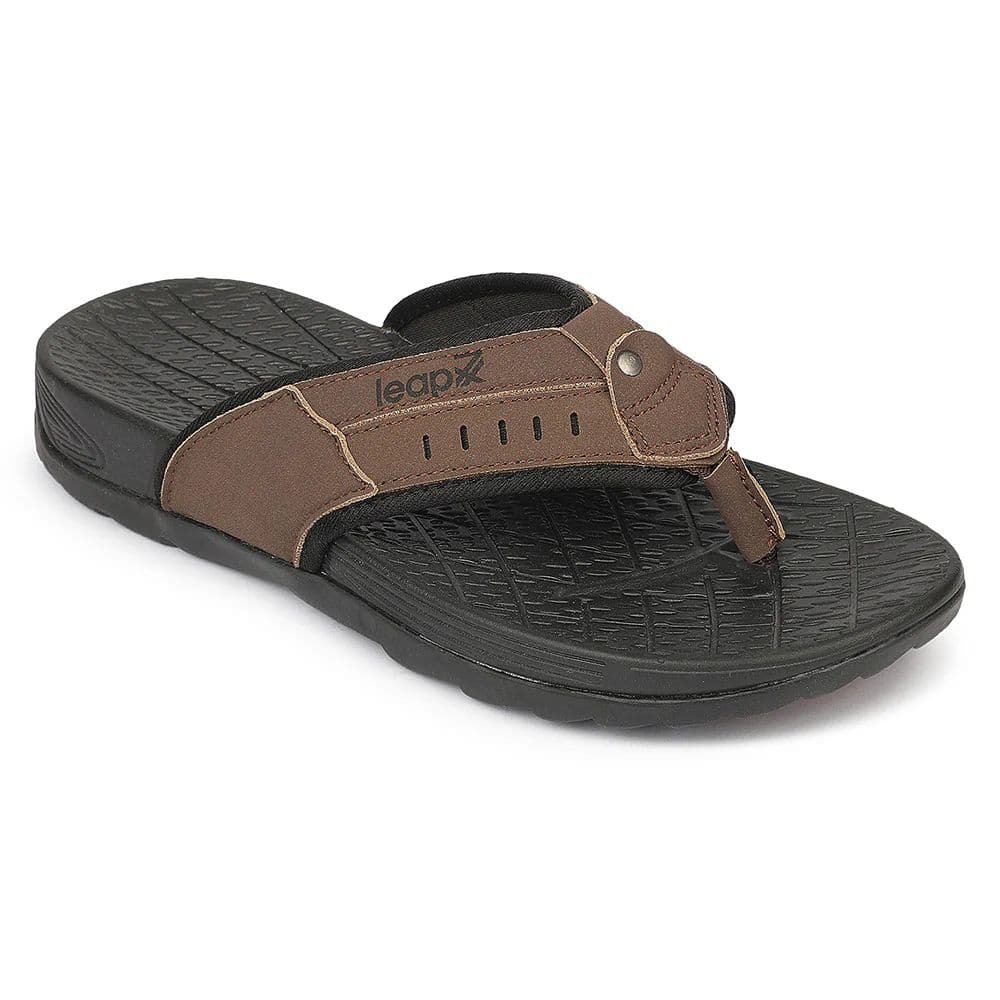 Leap7X VELOCITY-1 EVA Brown Casual Slippers for Men by Liberty — 6/40 / Brown