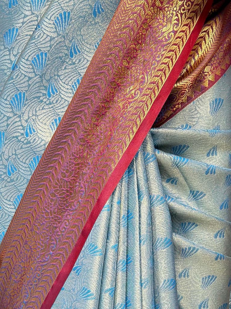 MIMOSA Women's Woven Design Kanjivaram Style Art Silk Saree with Blouse Piece - Ananda (SA00002866ANFREE) — photo 6