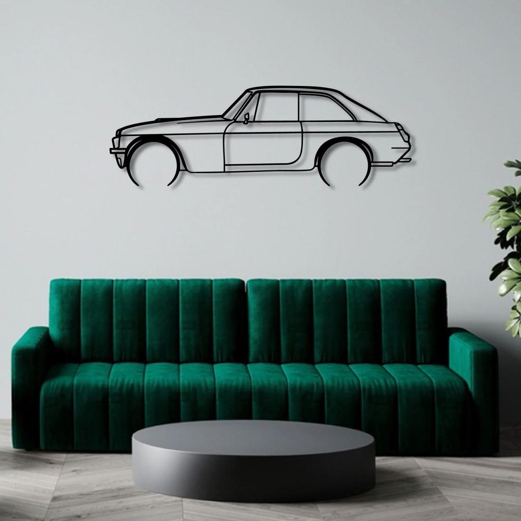 1960S MGC GT METAL WALL ART