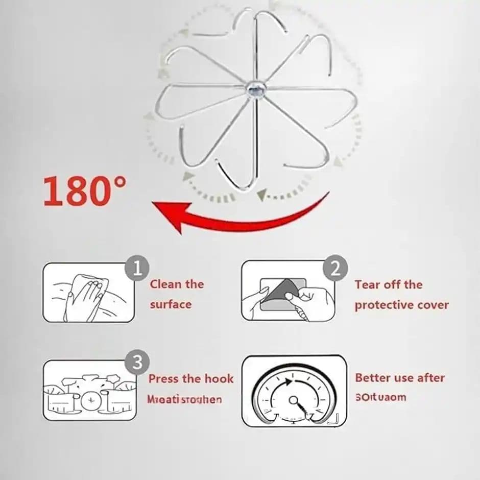 Perpetual Self-Adhesive Hooks | Heavy Duty Waterproof Hooks for Wall & Door — photo 2