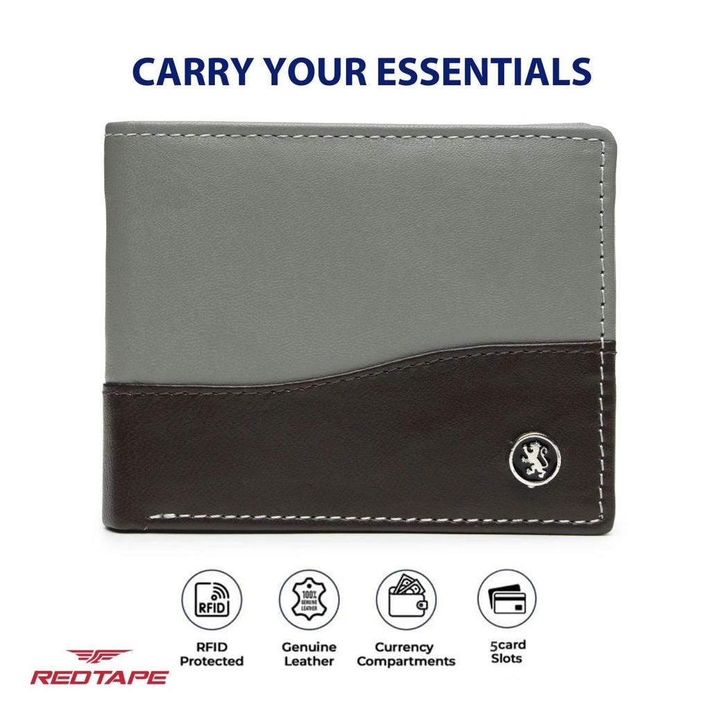 Men’s G.Grey Brown Colorblocked Genuine Leather Wallet — photo 6