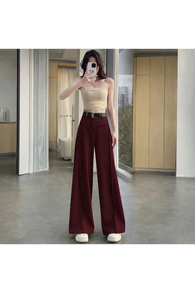 Front Pleat Formation Wide Pants — photo 6