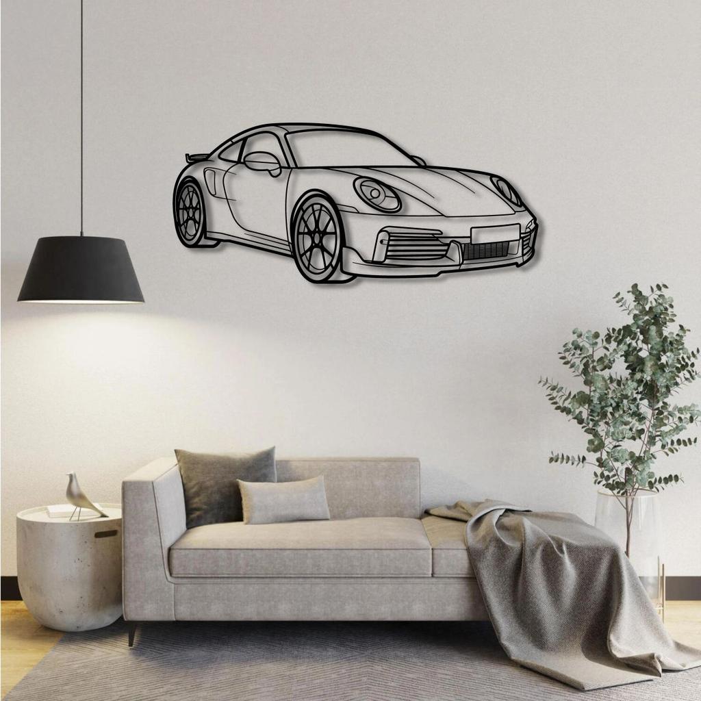 PORSCHE 911 TURBO S COUPE PERSPECTIVE METAL WALL ART — photo 2