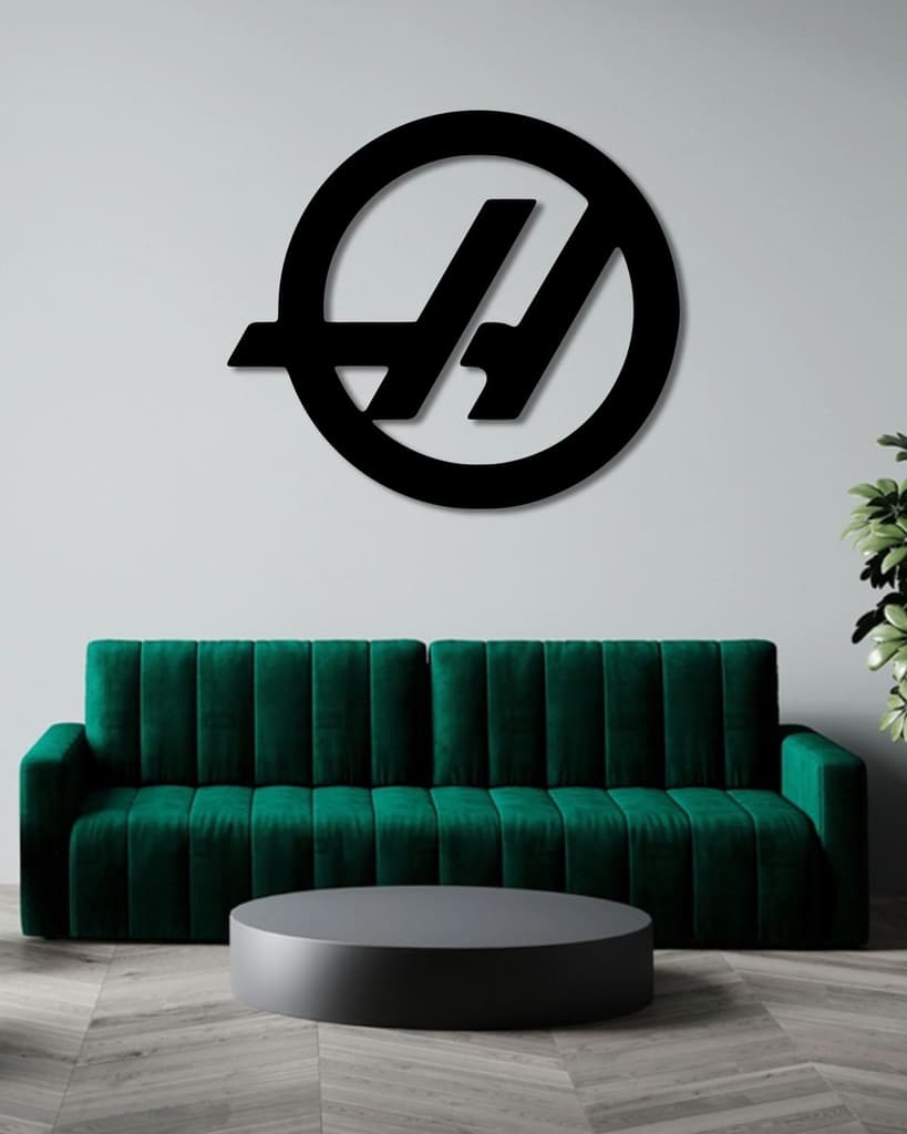 HAAS F1 TEAM LOGO METAL WALL ART