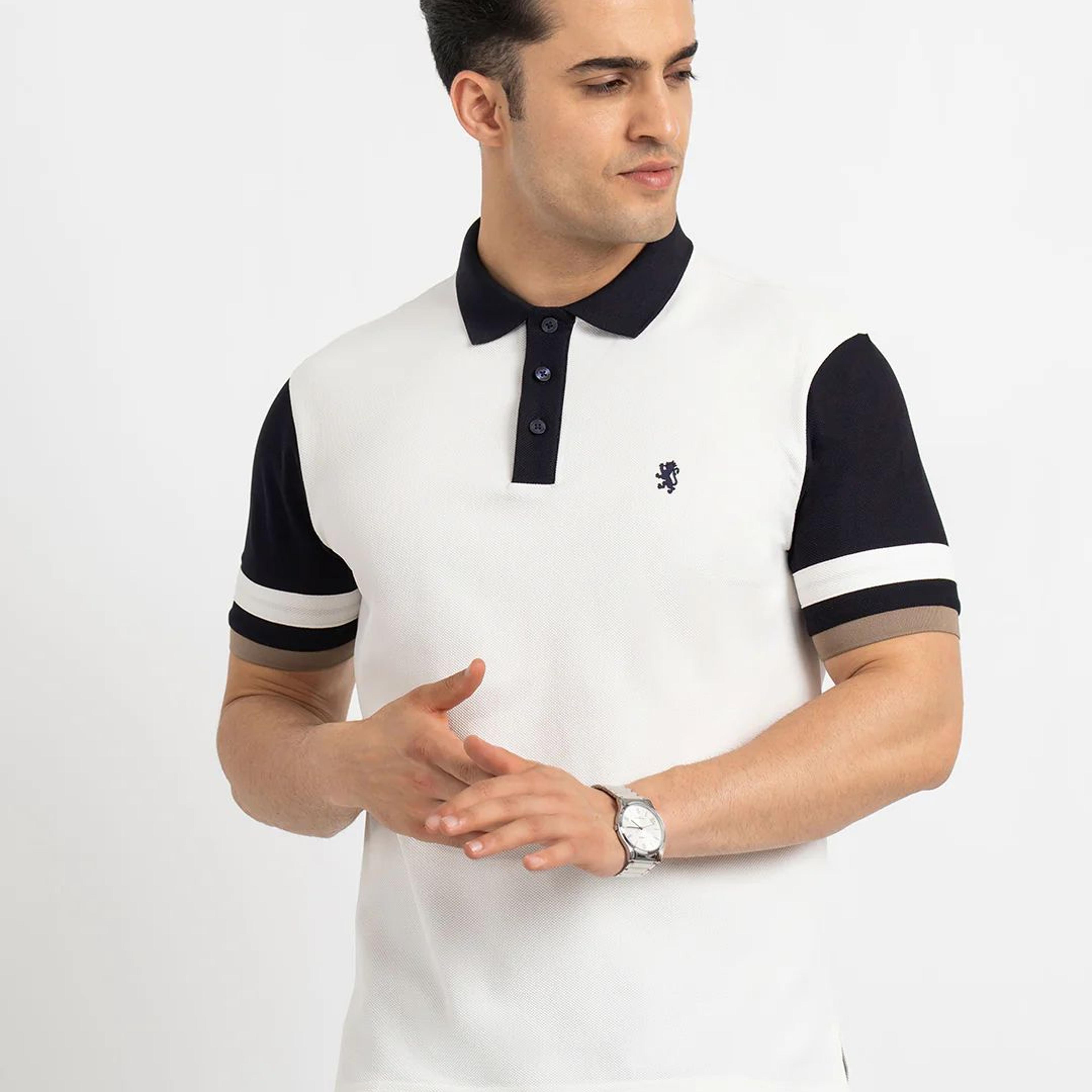 Polo T Shirts for Men in White | Half Sleeve T Shirt