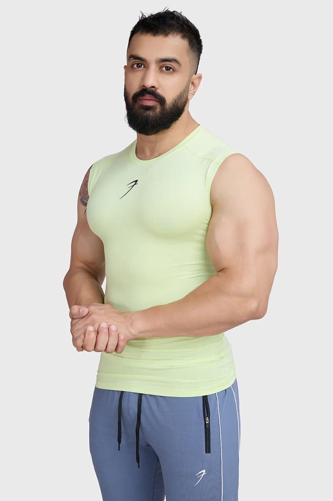 Compression Sleeveless Tank Lime — photo 2