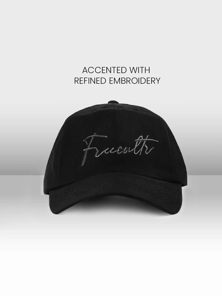 Unisex Baseball Cotton Twill Cap | Black