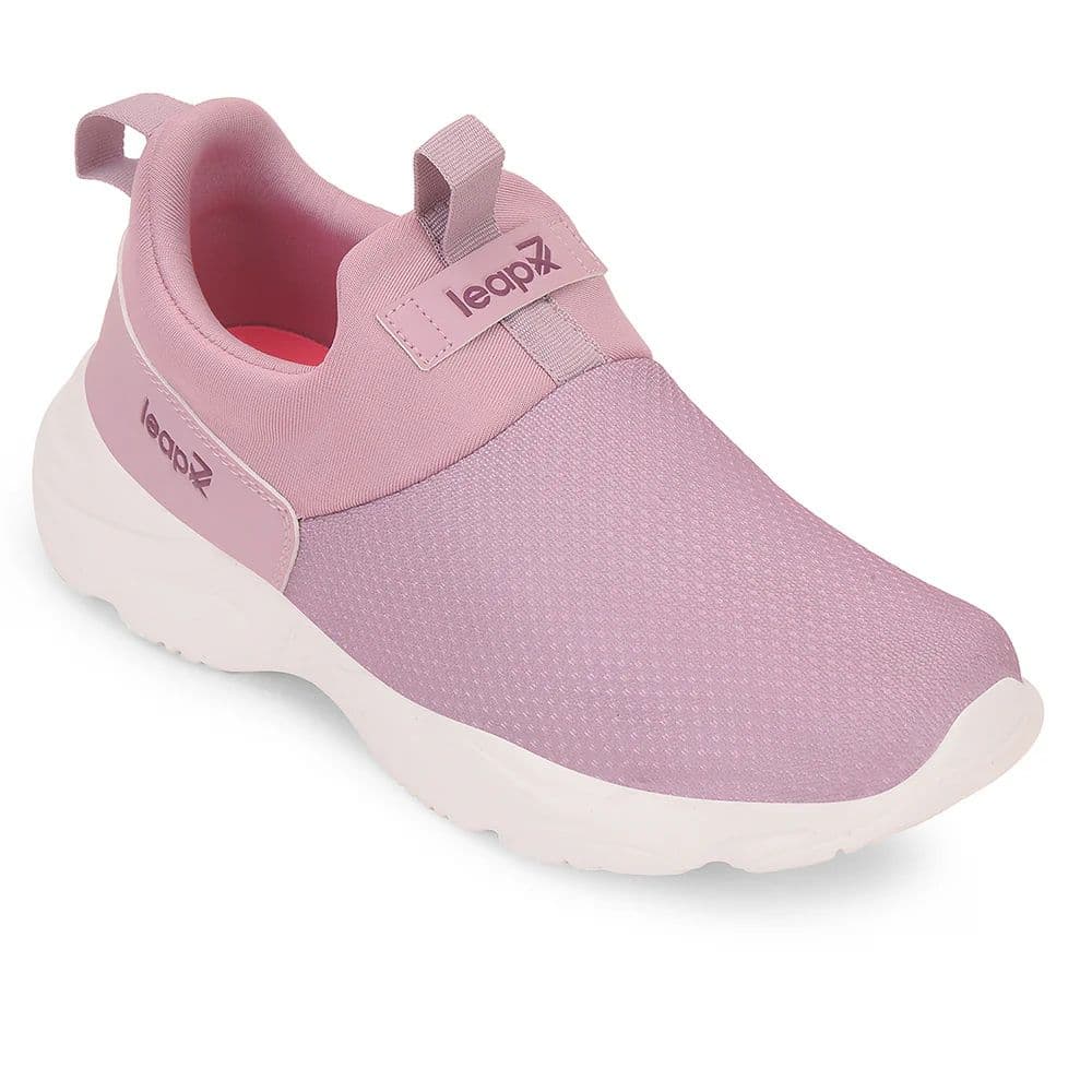 Leap7x Purple Sports Non Lacing Walking Shoes For Women JIMNY-61E By Liberty — 3/36 / Purple