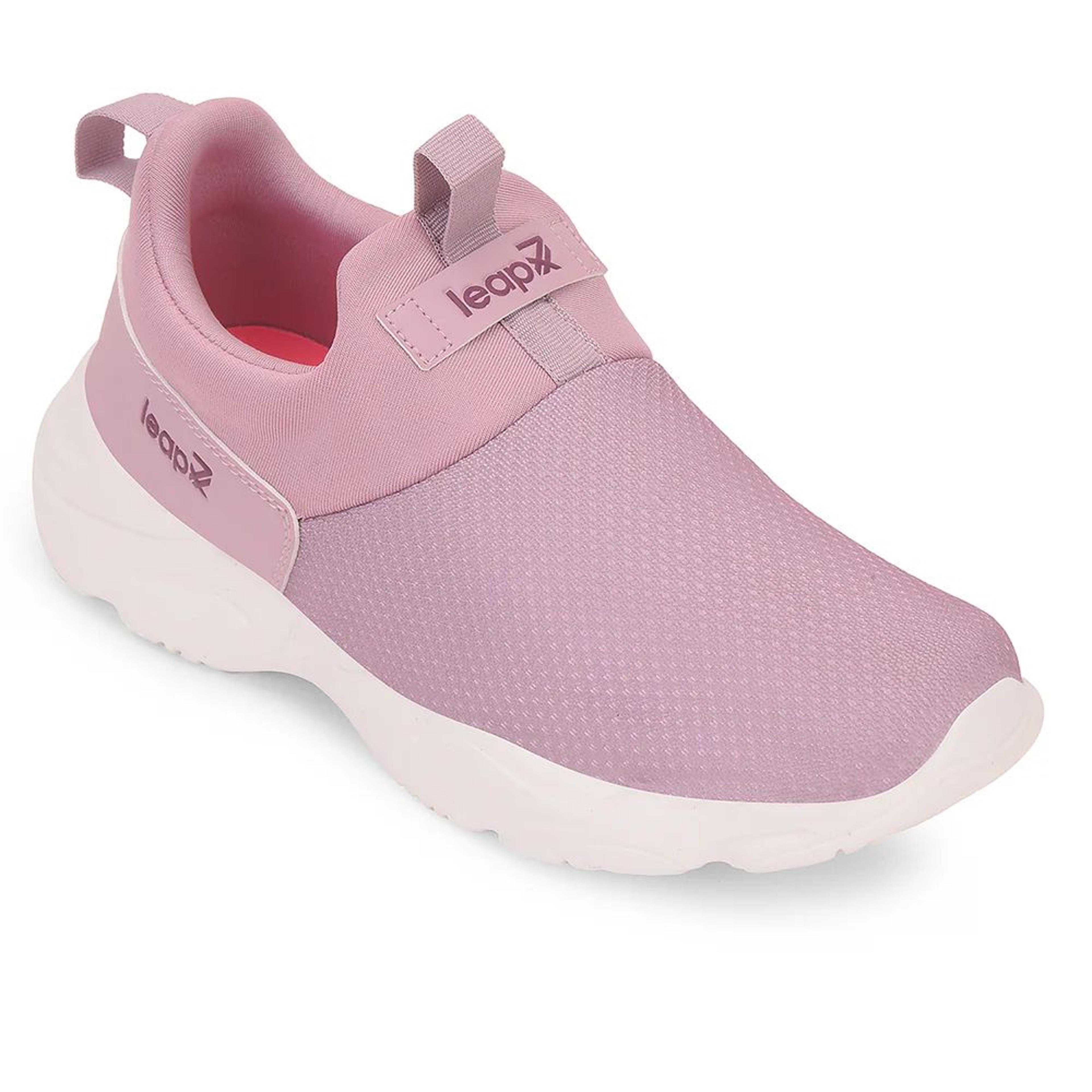 Leap7x Purple Sports Non Lacing Walking Shoes For Women JIMNY-61E By Liberty