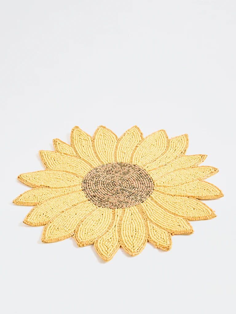 Westside Home Yellow Sunflower Beaded Placemat — photo 2