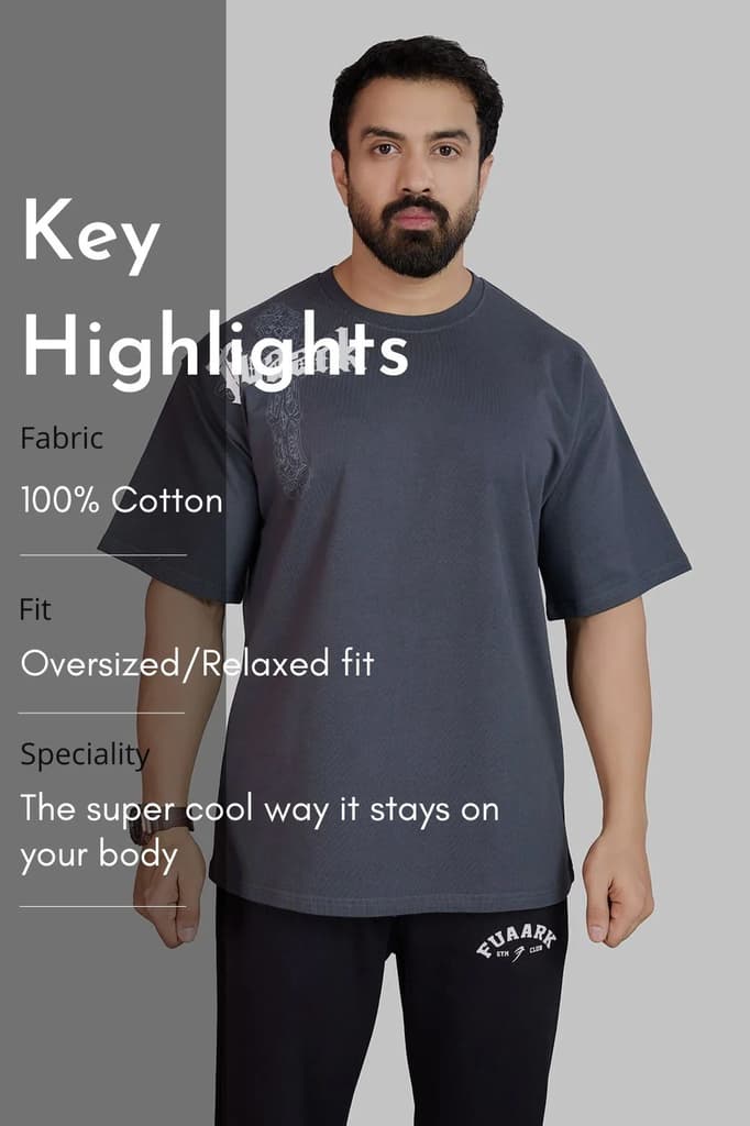 Eagle Oversized T-shirt Dark Grey — photo 8