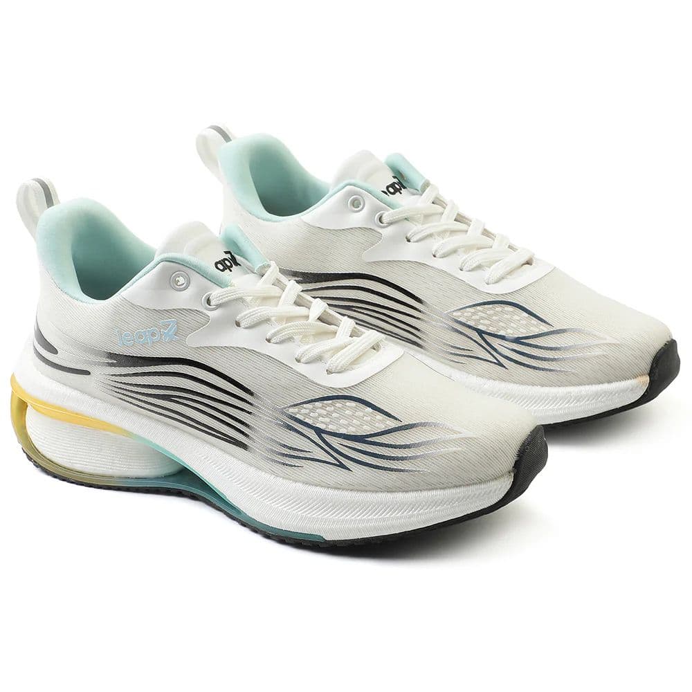 Leap7x White Sports Lacing Running Shoes For Men MOSCOW-2 By Liberty — photo 5