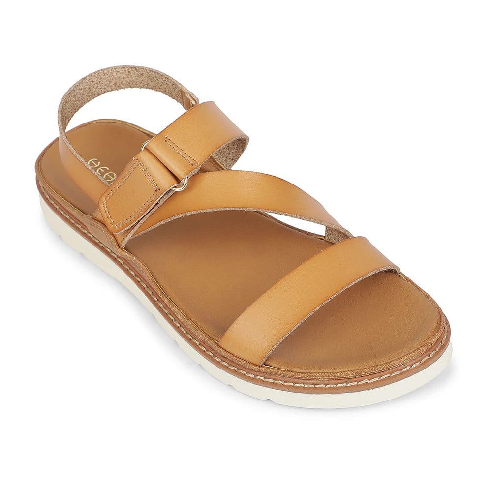 Healers Tan Casual Flat Sandal for Women ZQ-HDSN-07 by Liberty — 3/36 / Tan