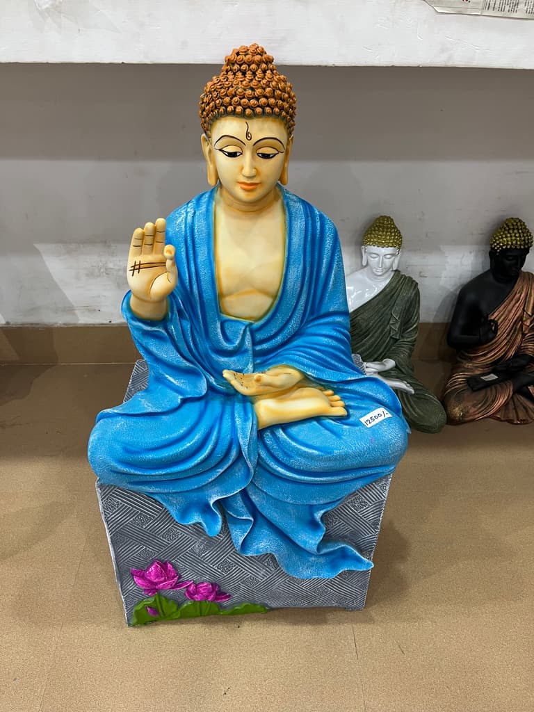 Buddha Statue | Sculpture | Bronze | Blue