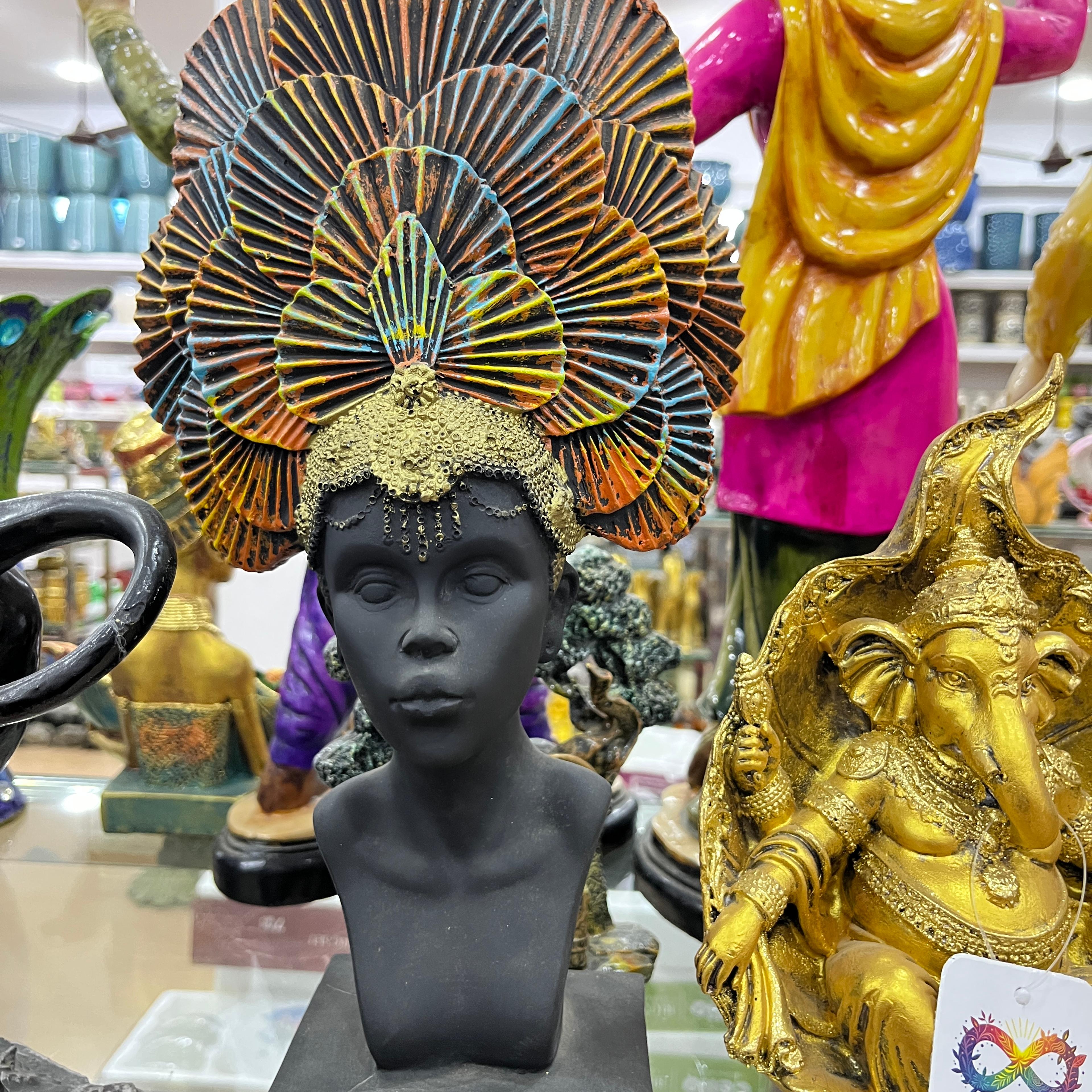 Headpiece | Accessory | Gold, Black, Yellow | Headpiece