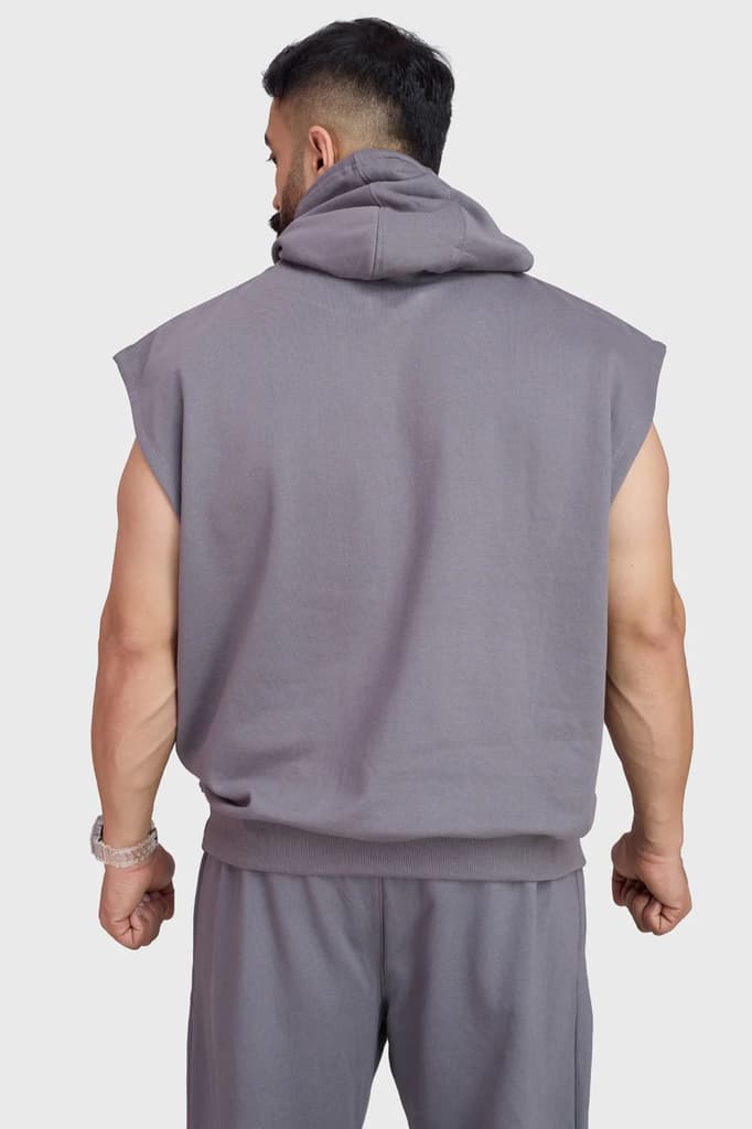 Signature Cap Sleeves Hoodie Dark Grey — photo 6