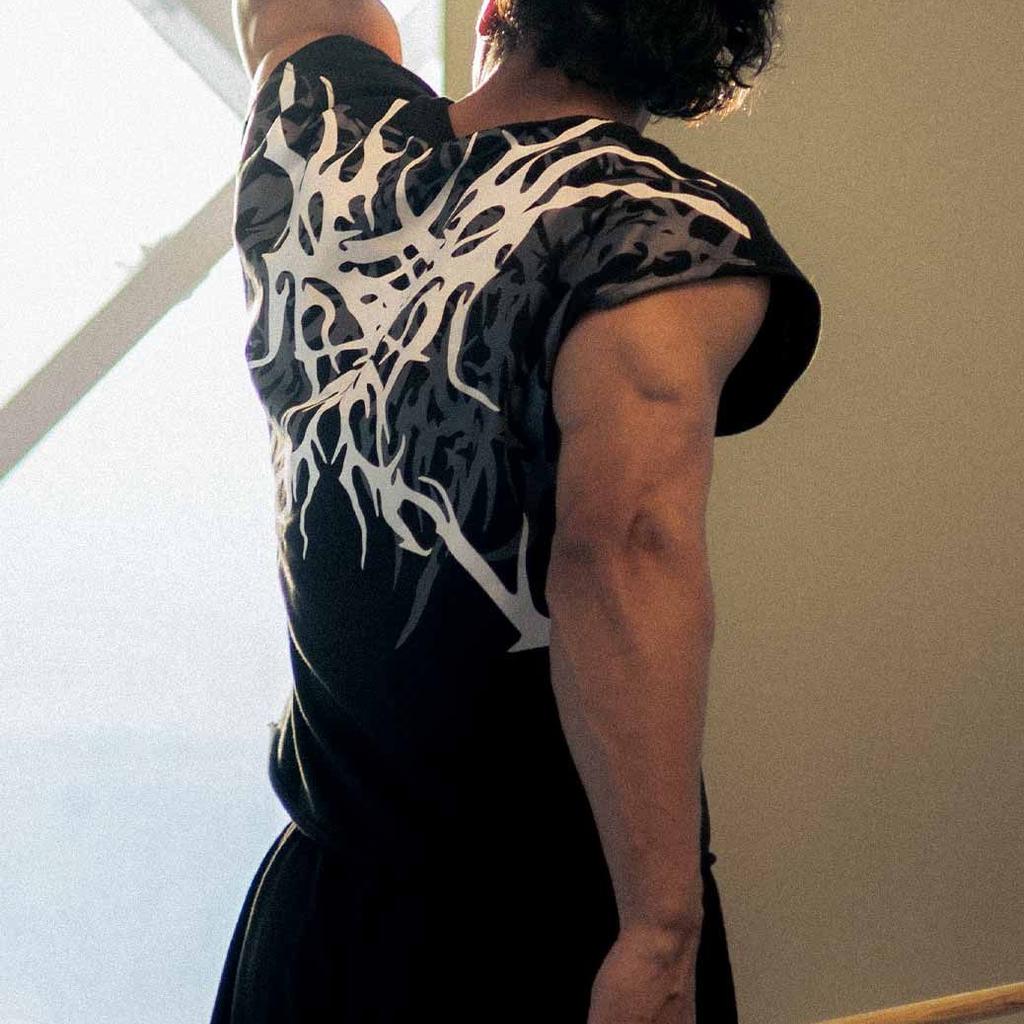 Grim Capsleeve Tank Black