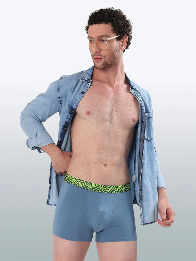 Men's Cotton Abstract Waistband Trunk – Pack of 2 — photo 9