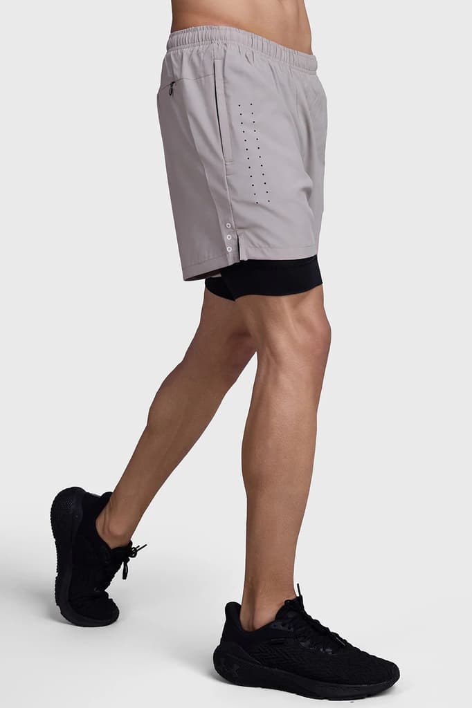 2 in 1 Laser Shorts Beige With Black — photo 4