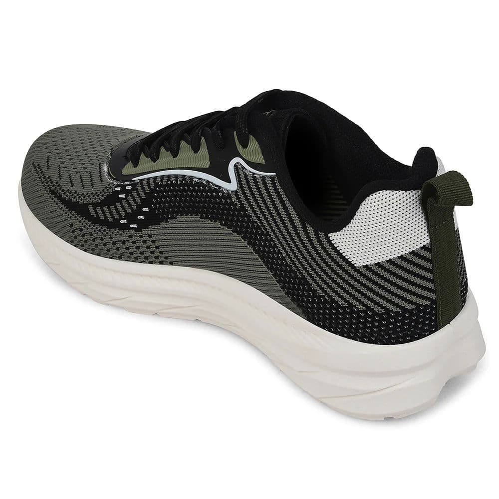 Force 10 Olive Green Sports Lacing Running Shoes For Men MATCHER-8E By Liberty — photo 6